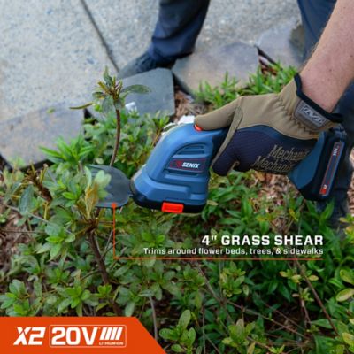Image showing 6 th Senix 20V Grass Shear - 4 in. Shear & 8 in. Hedge with 2.0Ah Battery & Charger