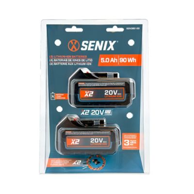 Image showing 1 th Senix 20 Volt Max 5.0 Ah Lithium-ion Battery for SENIX 20 Volt Max Cordless Lawn and Garden and Power Tools S2K0B2-03