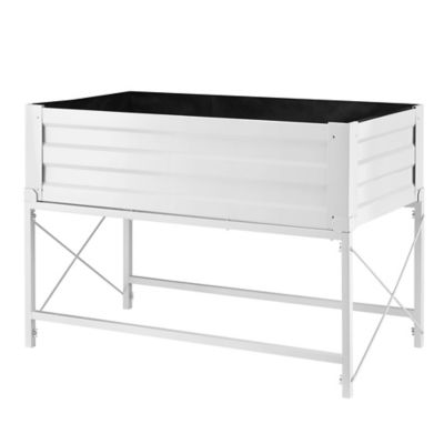 Image showing  Metal Raised Garden Bed, 46 x 24 in., White