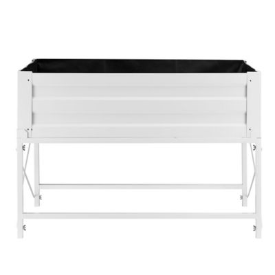 Image showing  Metal Raised Garden Bed, 46 x 24 in., White