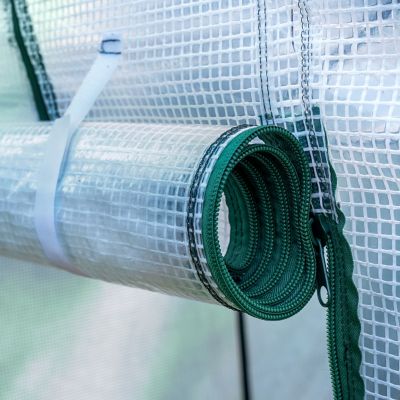 Image showing  6 x 8ft. Transparent Heavy-Duty Greenhouse with Shelf