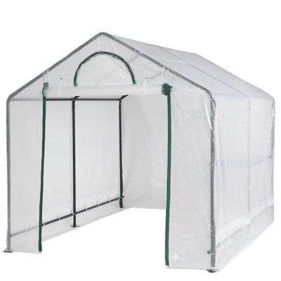 Image showing 8 th GroundWork 6 x 8ft. Transparent Heavy-Duty Greenhouse with Shelf