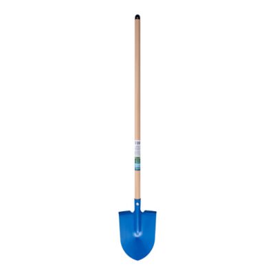 GroundWork 36.4 in. Steel Handle Garden Shovel, Blue