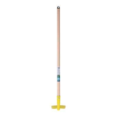 GroundWork 27.6 in. Steel Handle Garden Hoe, Yellow