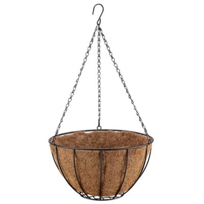GroundWork Classic Coco Metal Hanging Basket, 14 in.