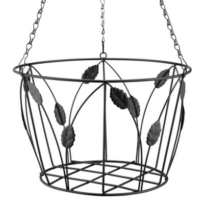 GroundWork Decorative Coco Metal Hanging Basket, 14 in.