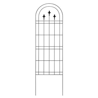 GroundWork 72 in. Garden Trellis with Finials