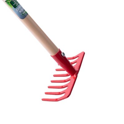 Image showing  6 in. Metal Garden Bow Rake, Red