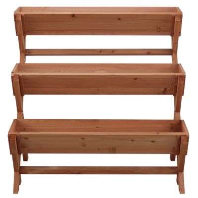 GroundWork 3-Tier Wooden Vertical Garden Planter, 36 in.