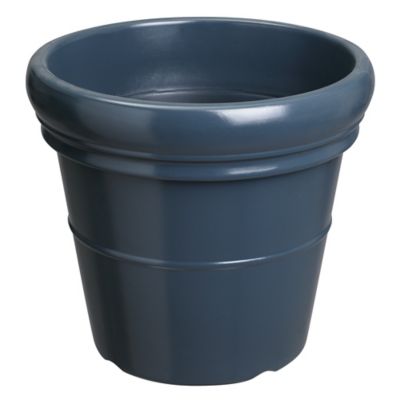 GroundWork 15 in. Plastic Planter, Blue