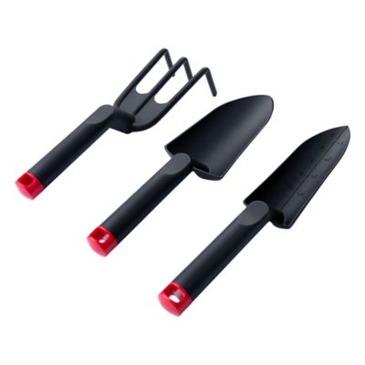 Image showing 2 th Barn Star 3 pc. Garden Tool Set, Black/Red