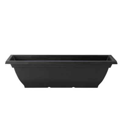GroundWork Plastic Window Box Planter, 24 in., Black