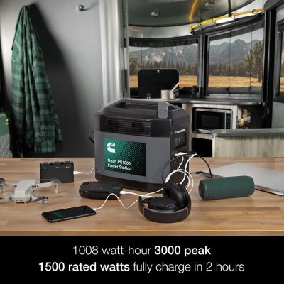 Image showing  1,500-Watt Solar Powered Portable Power Station, 1,008Wh Lithium-Ion Battery, 3,000W Solar Generator, Pure Sine Wave