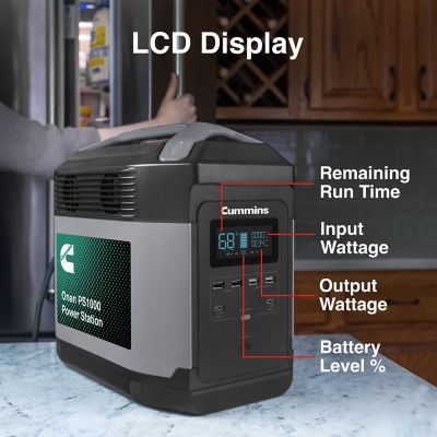 Image showing  1,500-Watt Solar Powered Portable Power Station, 1,008Wh Lithium-Ion Battery, 3,000W Solar Generator, Pure Sine Wave