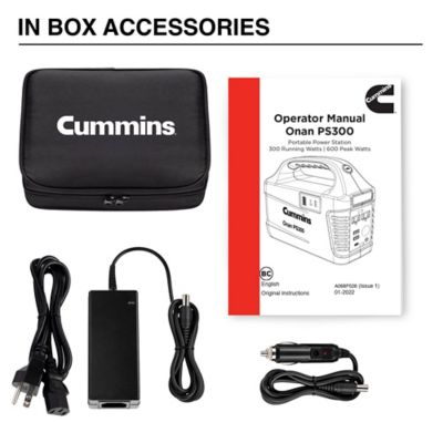 Image showing 5 th Cummins 300-Watt Solar Powered Portable Power Station, 296Wh Lithium-Ion Battery, 600W Solar Generator, Pure Sine Wave