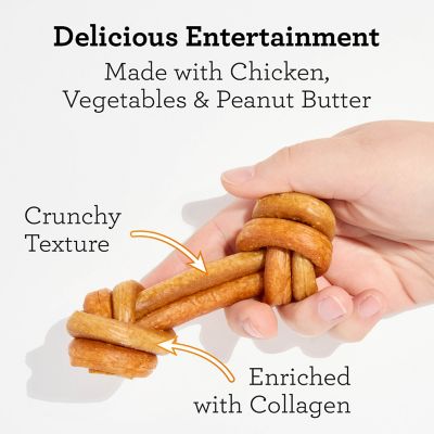 Image showing  CollaYums Knots Chicken & Peanut Butter Dog Chews, 14 ct.