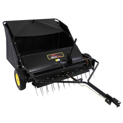 Brinly 42 in. Tow-Behind Combo 2-in-1 Sweeper with Dethatcher