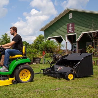 Image showing  42 in. Tow-Behind Combo 2-in-1 Sweeper with Dethatcher