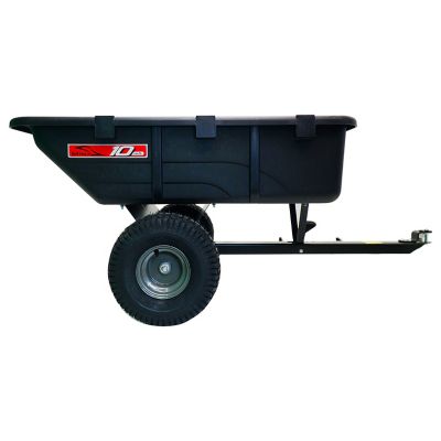 Image showing  10 cu. ft. Tow-Behind Poly Dump Cart with Compression-Molded Bed