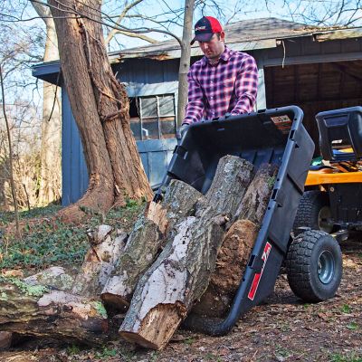 Image showing 5 th Brinly 10 cu. ft. Tow-Behind Poly Dump Cart with Compression-Molded Bed
