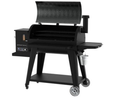 Image showing  1,610 sq. in. 1100 Sportsman Wood Pellet Grill and Smoker with Wi-Fi, Black