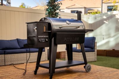 Image showing  1,610 sq. in. 1100 Sportsman Wood Pellet Grill and Smoker with Wi-Fi, Black