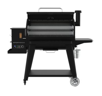 Image showing  1,598 sq. in. 1600 Sportsman Wood Pellet Grill and Smoker with Wi-Fi, Black