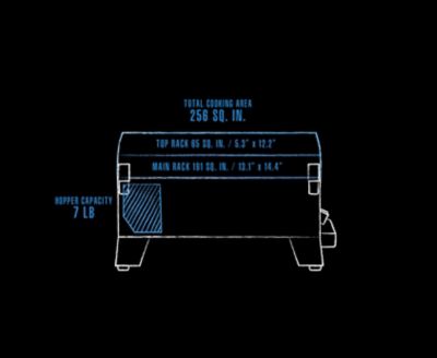 Image showing 6 th Pit Boss 256.5 sq. in. 150 Portable Wood Pellet Grill and Smoker, Black
