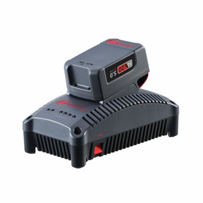 Image showing  IQV 20V 5Ah Lithium-Ion Battery and Charger Kit for Ingersoll Rand Power Tools