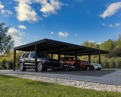 Image showing  Oslo 20 ft. x 40 ft. Carport, Black/Gray