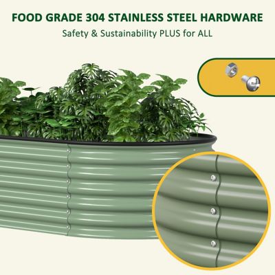 Image showing  9-in-1 Modular Galvanized Steel Raised Garden Bed Kit, PG0102-07B6