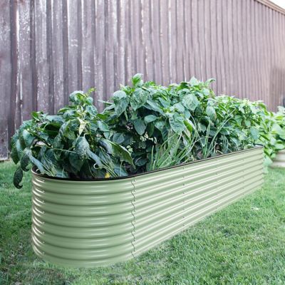 Veikous 8 x 2ft. Galvanized Raised Garden Bed 9 in 1 Planter Box, PG0102-10B6