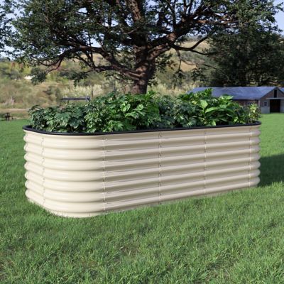 Veikous 6 x 3ft. Galvanized Steel Raised Garden Bed Planter Box for Outdoor, PG0102-13H6