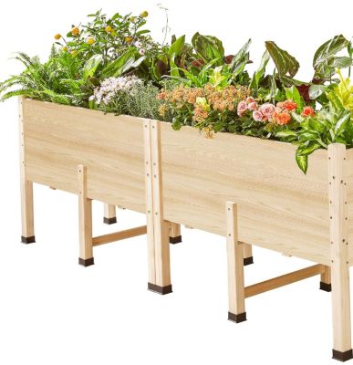 Veikous Raised Garden Bed Elevated Wood Planter Box Stand for Patio, PG0102-MLA