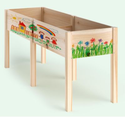 Veikous Raised Garden Bed Elevated Wood Planter Box Stand, PG0102-LHNW