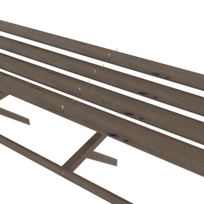 Image showing 7 th Veikous 90.67 in. Wood Floating Shelf Greenhouse Accessory for Plants Fits All 8 ft. Deep Greenhouse