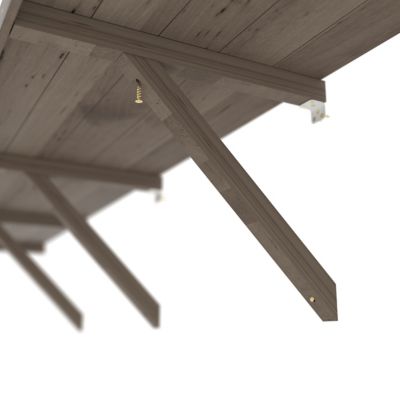 Image showing 6 th Veikous 184.25 in. Wood Floating Shelf Greenhouse Accessory for Plants Fits All 16 ft. Deep Greenhouse
