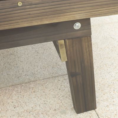 Image showing 7 th Veikous 71 in. Large Cedar Wood Raised Garden Bed Outdoor with Legs and Liner, Mocha Brown