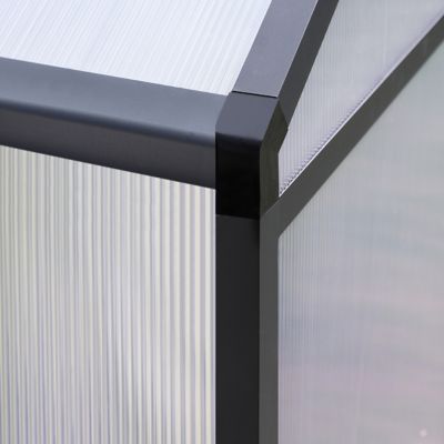 Image showing 6 th Veikous 8 x 8ft. Polycarbonate Walk-In Greenhouse for Outdoors with Adjustable Roof Vent