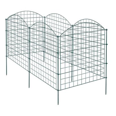 Image showing  30 in. Garden Fence Panel Kit, Black