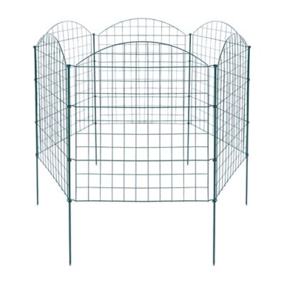 Image showing  30 in. Garden Fence Panel Kit, Black