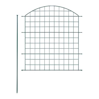 Image showing  30 in. Garden Fence Panel Kit, Black