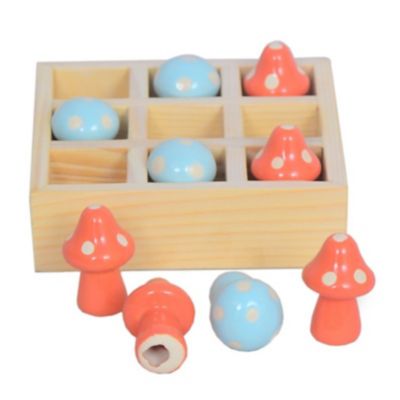 Image showing  Ceramic Mushroom Tic Tac Toe Game Set