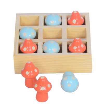 Image showing  Ceramic Mushroom Tic Tac Toe Game Set