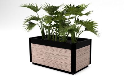 Image showing  Delta 30 in. L x 17 in. W x 15 in. H Modern Vinyl Planter