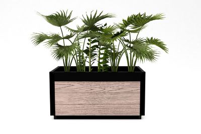 Image showing  Delta 30 in. L x 17 in. W x 15 in. H Modern Vinyl Planter