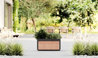 Image showing  Delta 30 in. L x 17 in. W x 15 in. H Modern Vinyl Planter