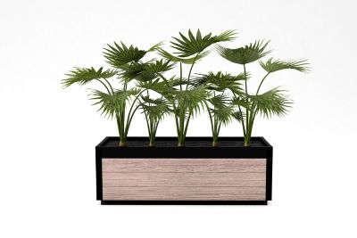 Image showing  Delta 45 in. L x 17 in. W x 15 in. H Modern Vinyl Planter
