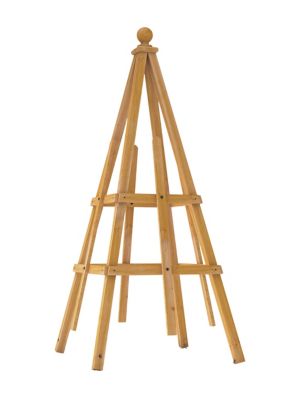 Vita 38 in. L x 60 in. H Cedar Garden Obelisk Trellis, Golden Brown