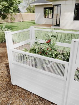 Image showing  Classic 33 in. x 97 in. Keyhole Composting Garden with Fencing